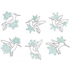 Stickserie - Eisvogel Line Art