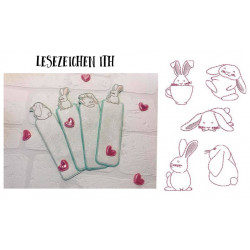 ITH Stickserie - Funny Bunnies Lesezeichen