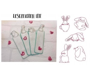 ITH Stickserie - Funny Bunnies Lesezeichen