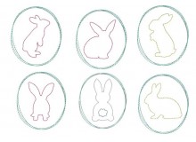 Stickserie - Osterbunny Doodle Rahmen