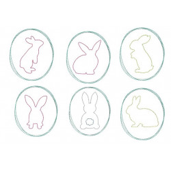 Stickserie - Osterbunny Doodle Rahmen