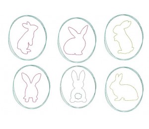 Stickserie - Osterbunny Doodle Rahmen