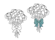 Stickdatei - Rosen Strauß