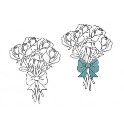 Stickdatei - Rosen Strauß