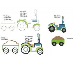 Stickdatei - Trekker mit Anhänger