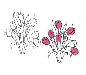 Stickdatei - Tulpen Strauß