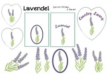 Stickdatei - Lavendel inkl. ITH Beutel & Herz