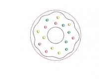 Stickdatei - Donut Zuckerstreusel Doodle