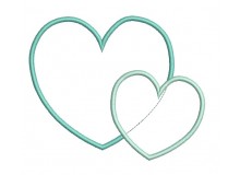 Stickdatei - Doppelherz Appli