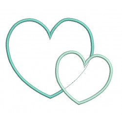 Stickdatei - Doppelherz Appli