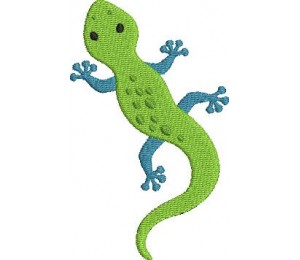 Stickdatei - Echse Reptil incl. Puschendatei