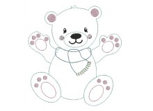 Stickdatei - Schneetiere Eisbär