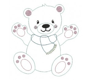 Stickdatei - Schneetiere Eisbär