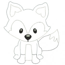 Stickdatei - Schneetiere Eisfuchs