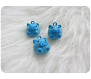 Glöckchen Schweinchen blau