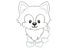 Stickdatei - Schneetiere Husky
