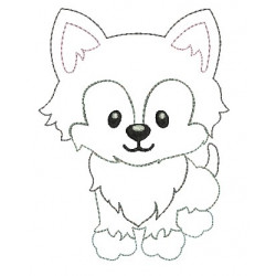 Stickdatei - Schneetiere Husky