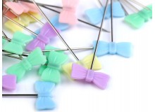 Stecknadel - 41 mm Schleife pastellfarben