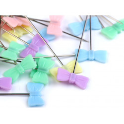 Stecknadel - 41 mm Schleife pastellfarben