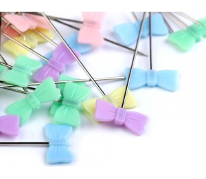 Stecknadel - 41 mm Schleife pastellfarben