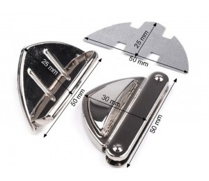 Mappenschloss 25x50mm silber