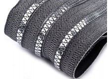 Endlos Reißverschluss 5mm mit 2 Schiebern -Silber farben