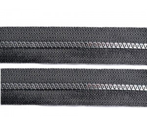 Endlos Reißverschluss 5mm mit 2 Schiebern -Silber farben