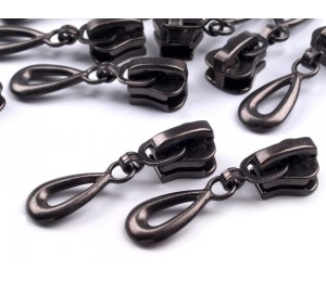 3 SchieberTropfen - silber oder anthrazit farben