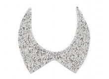 Strasskragen Kragen mit Glassteinen 17,5x17,5cm zum Anbügeln