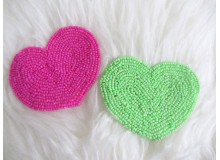 Herz Aufnäher aus Perlen