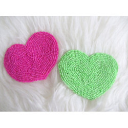 Herz Aufnäher aus Perlen