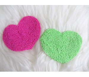 Herz Aufnäher aus Perlen