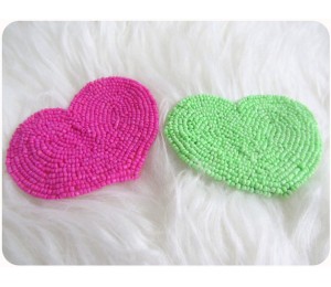 Herz Aufnäher aus Perlen