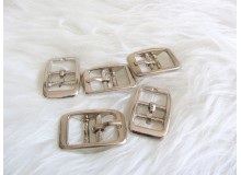 Doppelstegschnalle silber