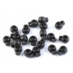 10 St. Kordelstopper schwarz 15x19