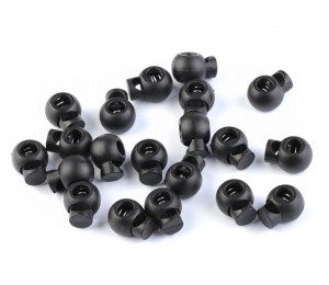 10 St. Kordelstopper schwarz 15x19