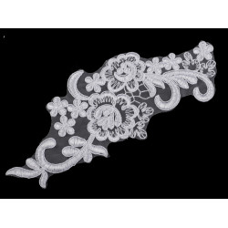 Spitzeneinsatz weiß 8x20 cm