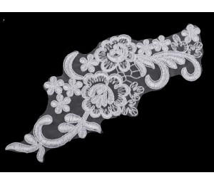 Spitzeneinsatz weiß 8x20 cm