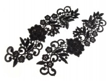 Spitzenapplikation / Spitzeneinsatz 7,5x25,5 cm