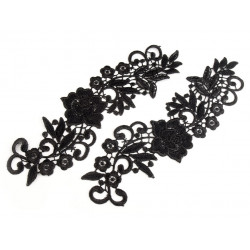 Spitzenapplikation / Spitzeneinsatz 7,5x25,5 cm