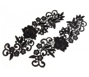 Spitzenapplikation / Spitzeneinsatz 7,5x25,5 cm