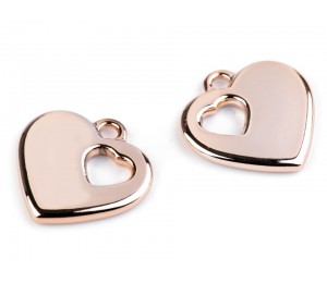 Anhänger Herz 24x24 mm goldfarben