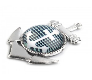 Anhänger Anker mit Cabochon