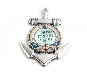 Anhänger Anker mit Cabochon