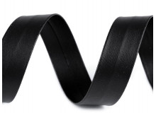 Schrägband Kunstleder dunkelblau 20mm