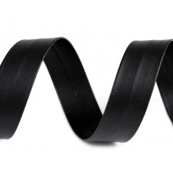 Schrägband Kunstleder dunkelblau 20mm