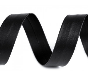 Schrägband Kunstleder dunkelblau 20mm