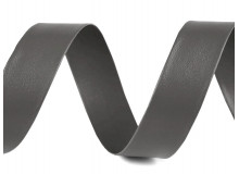 Schrägband Kunstleder dunkelgrau 20mm