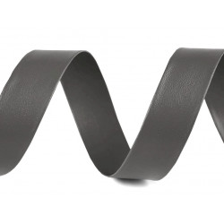 Schrägband Kunstleder dunkelgrau 20mm