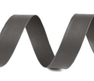 Schrägband Kunstleder dunkelgrau 20mm